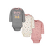 3-Pack Baby Girls Long Sleeve Bodysuits 6-9 Months