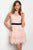 Sleeveless Mock Neck All Over lace Pink Dress.