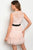 Sleeveless Mock Neck All Over lace Pink Dress.