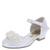 Smartfit Girls' Cici Flower White Pearlized Heel Size