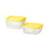 Food container, clear/yellow 20 OZ