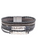 Mens Blessed Multi Line Leather with Magnetic Lock Bracelet - Gray