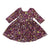 Vintage Blooms 3/4 Sleeve Pocket Twirl Dress